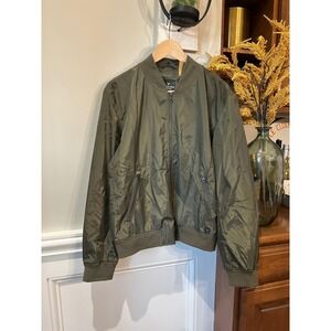 NWT American Eagle Olive Green Bomber Jacket Men's Lightweight‎ Tech Outerwear
